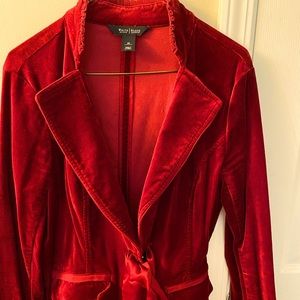 Gorgeous Red Velvet Jacket - Excellent Condition